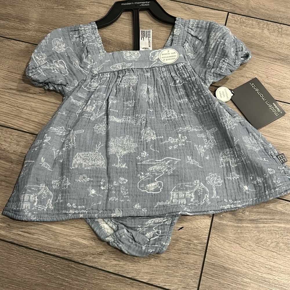 NWT modern moments two-piece dress set 100% cotton